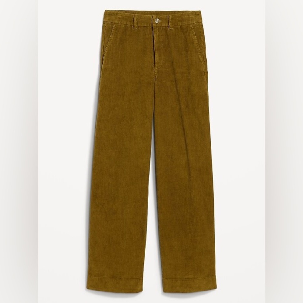 Old Navy Wide Leg Pants in Mustard Brown